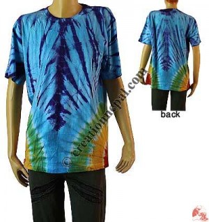 5-color tie-dye T-shirt