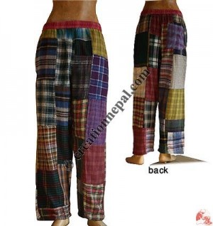 Softy cotton patch-work trouser