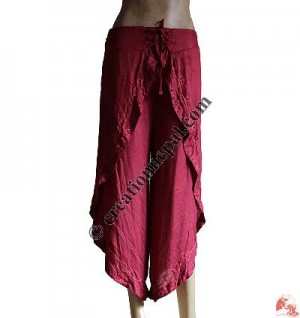 Sides open rayon trouser