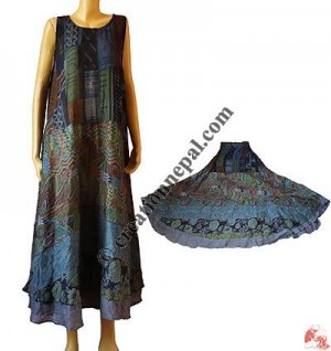 2-layer bottom cotton dress