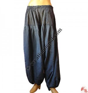 2-color joined cotton trouser