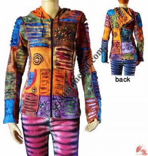 Razor cut and hand paint patch jacket2