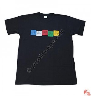 Prayer Flags printed cotton t-shirt