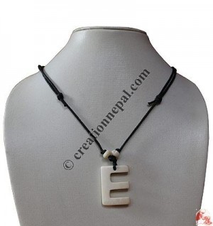 Letter E Bone Pendant