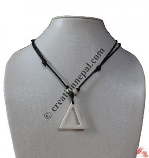 Hollow Triangle Bone Pendant