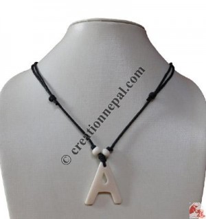 Letter A Bone Pendant