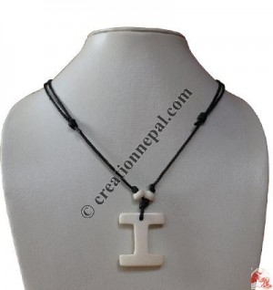 Letter I Bone Pendant