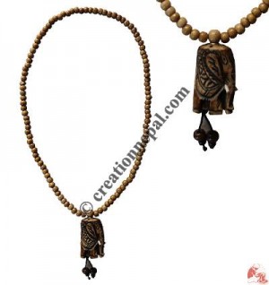 Plain brown beads elephant mala