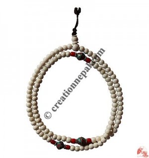 8mm bone decorated mala