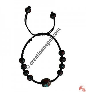 Decorated beads wristband