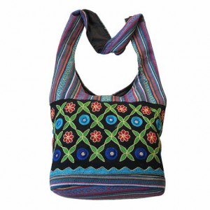 Gheri cotton Mirror-flower lama bag