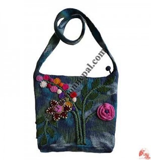 Bucket Shaped 3-Stemed Felt Bag