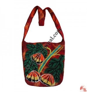 Needle-felt plant and fruits Bag