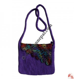 Plant-leaf design Flip Felt bag1