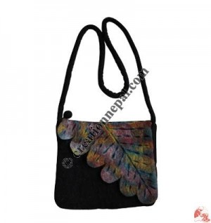 Plant-leaf design Flip Felt bag2