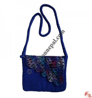 Plant-leaf design Flip Felt bag3