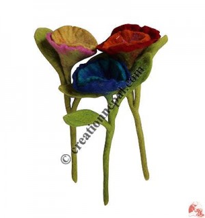 2 Layer Felt Decorative Flower
