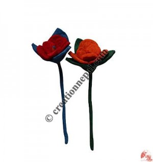 Leaves covered felt flower