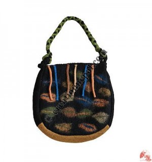 Pot Shaped Lips design Felt Bag