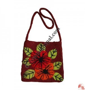 Needle-felt rhododendron Bag