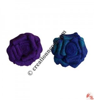 Rose Design Felt Brooch