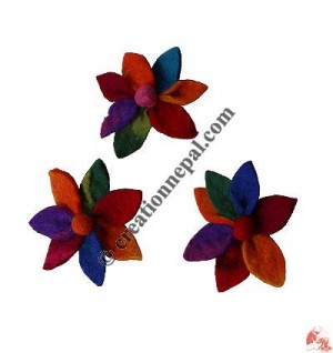 7 Petals Felt flower Brooch