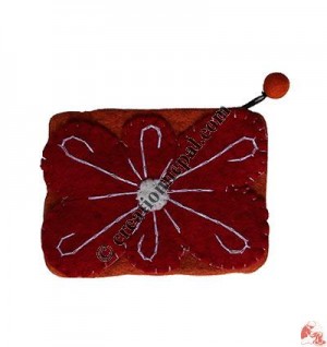Big Flower felt Coin Purse