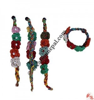 Cotton 5 Flower wristband