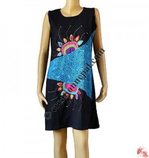 Patch and prints joined sinkar dress