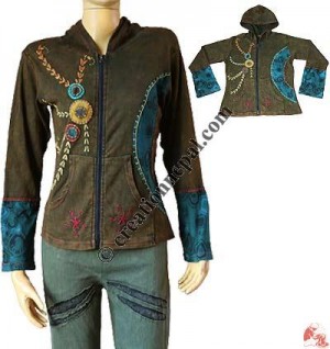 Patch Sleeves hand emb. sinkar Jacket