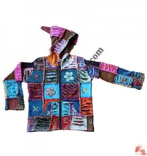 Kids patch-work rib Jacket 1