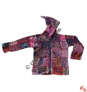 Patch-work kids rib Jacket 2