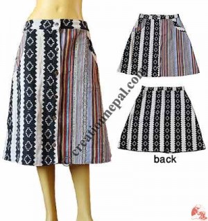 Jacquard-Gheri cotton heavy skirt