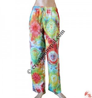 Cotton tie-dye trouser
