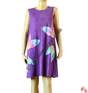 Boomerang patch sleeveless dress