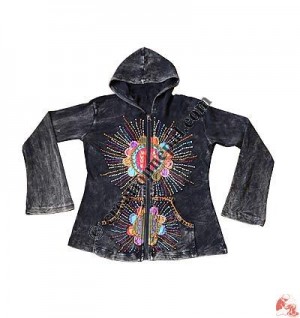 Sun-Flower hand Emb. Jacket