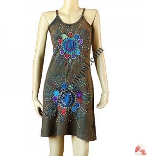 Sun Flower hand Emb. dress