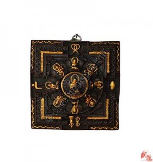 Mandala-Copper-gold painted resin