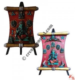 Ganesha table stand painted board