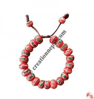 Decorated Red beads bangle