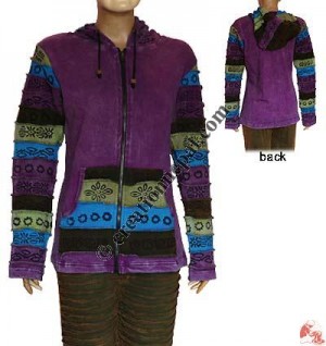 Butterfly design stone wash hoodie