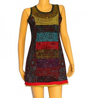 Sleevesless printed sinkar dress
