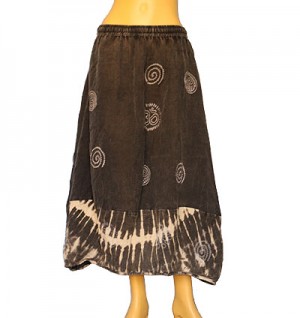Tiedye bottom cotton skirt
