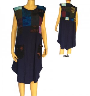 Patch work sinkar sleeveless dress