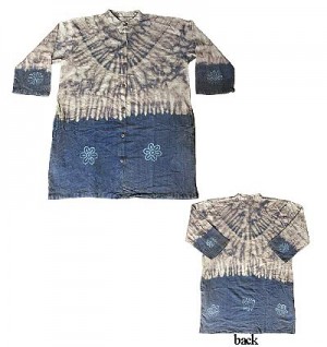 Tiedye cotton long shirt