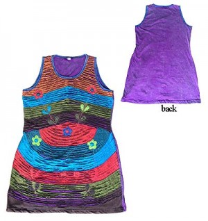 Multi-color razor cut sinkar dress