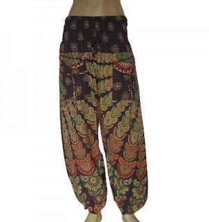Printed cotton harem pant