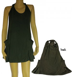 Solid color sleeve mini dress