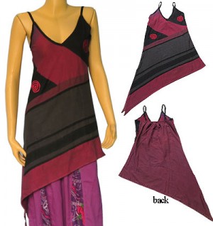 Asymmetrical Khaddar cotton top