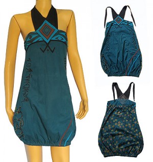 Open back sleeveless half dress